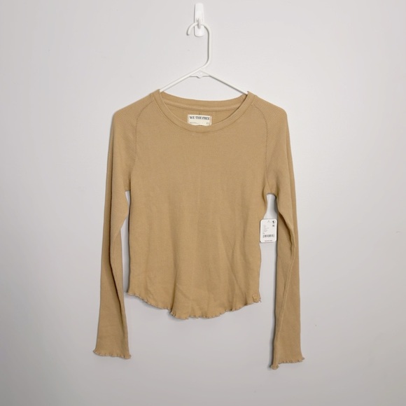 Free People Easy Does it Tee Tender Cuban Sand NWT - Picture 4 of 6